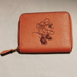 Coach Minnie Mouse zip wallet